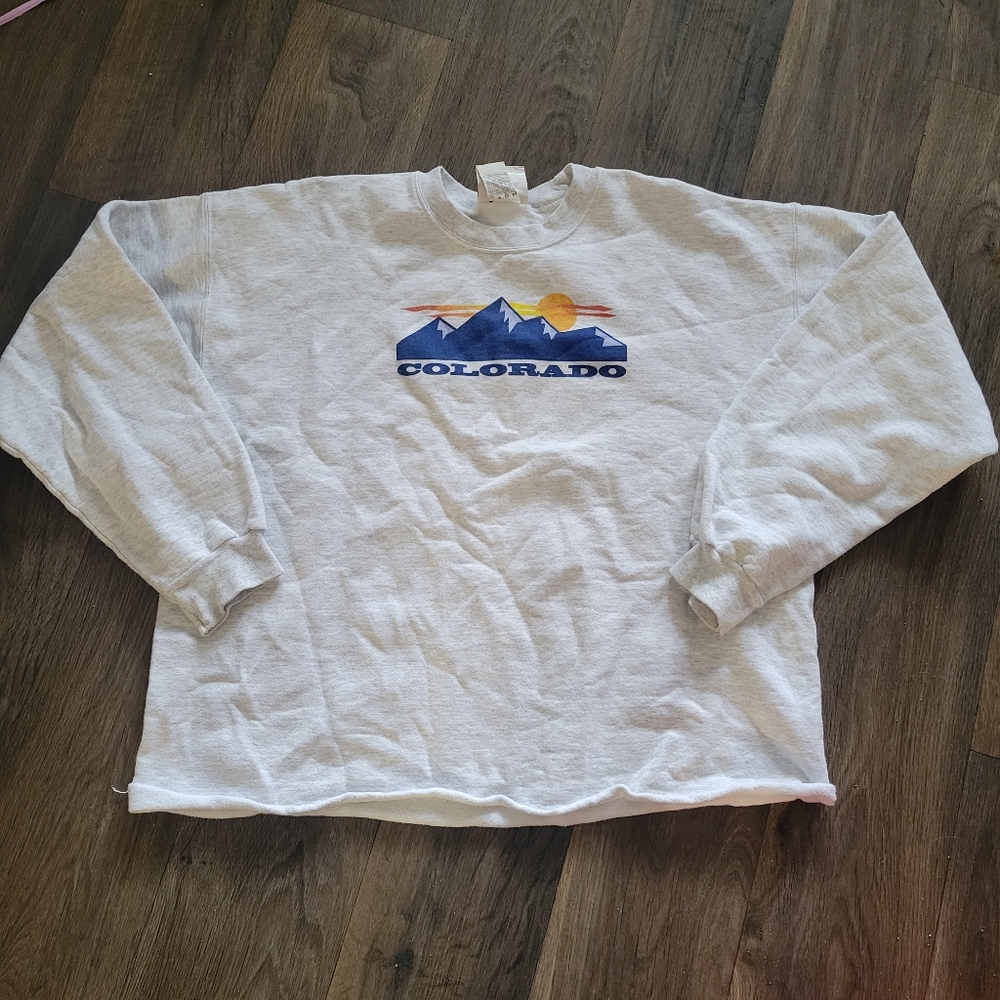 Vintage 90s Y2K Colorado Hanes Sweatshirt Size L